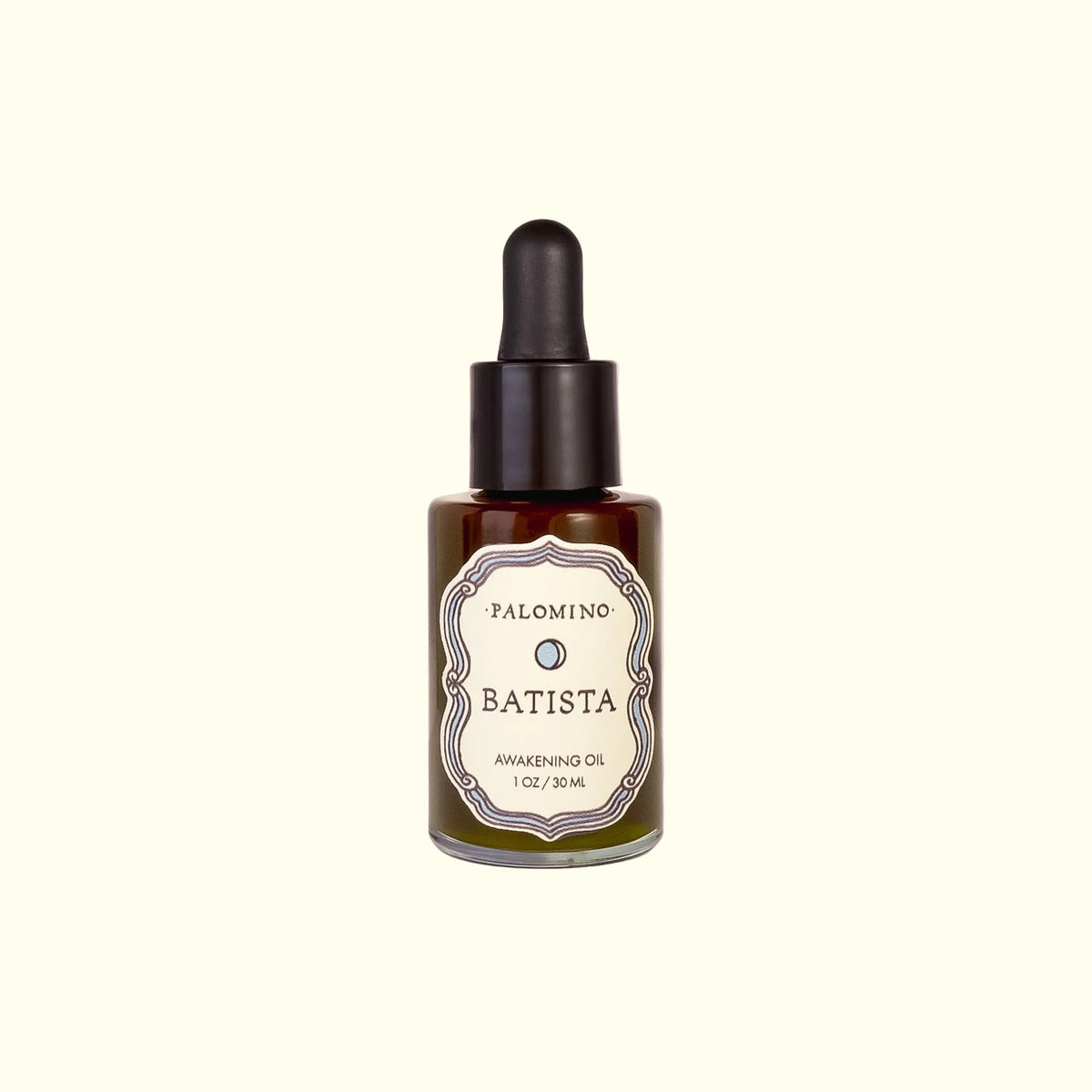 1 oz bottle of Batista Awakening Oil with cleavers, green tea, shiso leaf, carrot seed, and lavender 